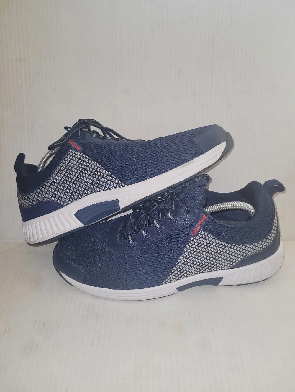 Orthofeet Edgewater Sneakers Men's Size 13 Wide 4E Blue Walking Shoes 616
